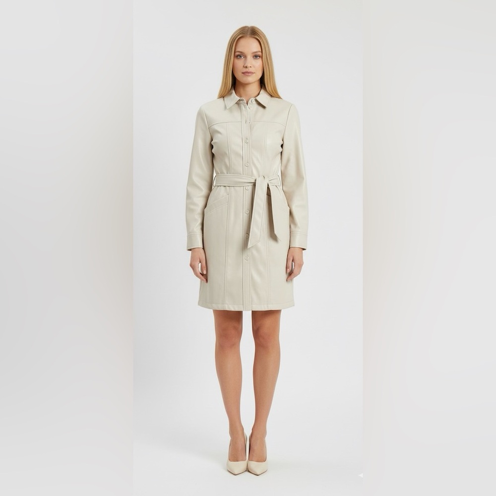 Jonathan Simkhai Vegan Leather shirt dress NWOT
